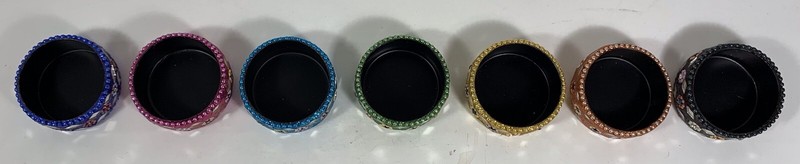 Tea Light Holder Cup 7 Colors Sparkles Mirror & Bead Pieces All Over Elegant gallery