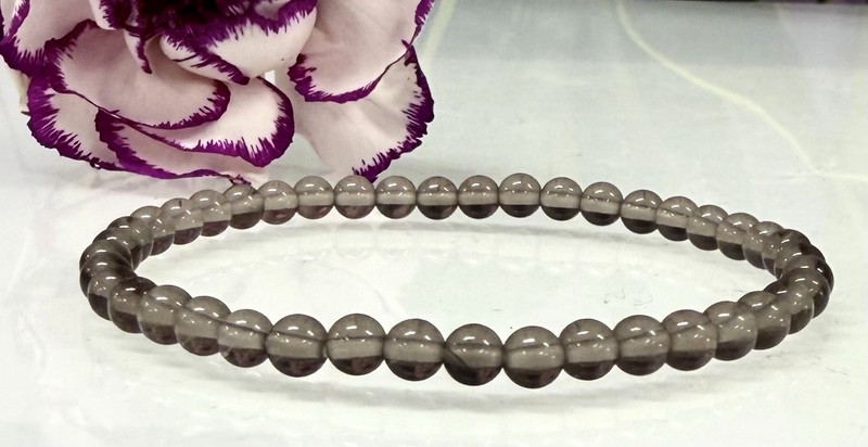 Wholesale 6 Pcs Natural Ice Obsidian 4mm 7.5” Stretch Bracelet Crystal gallery