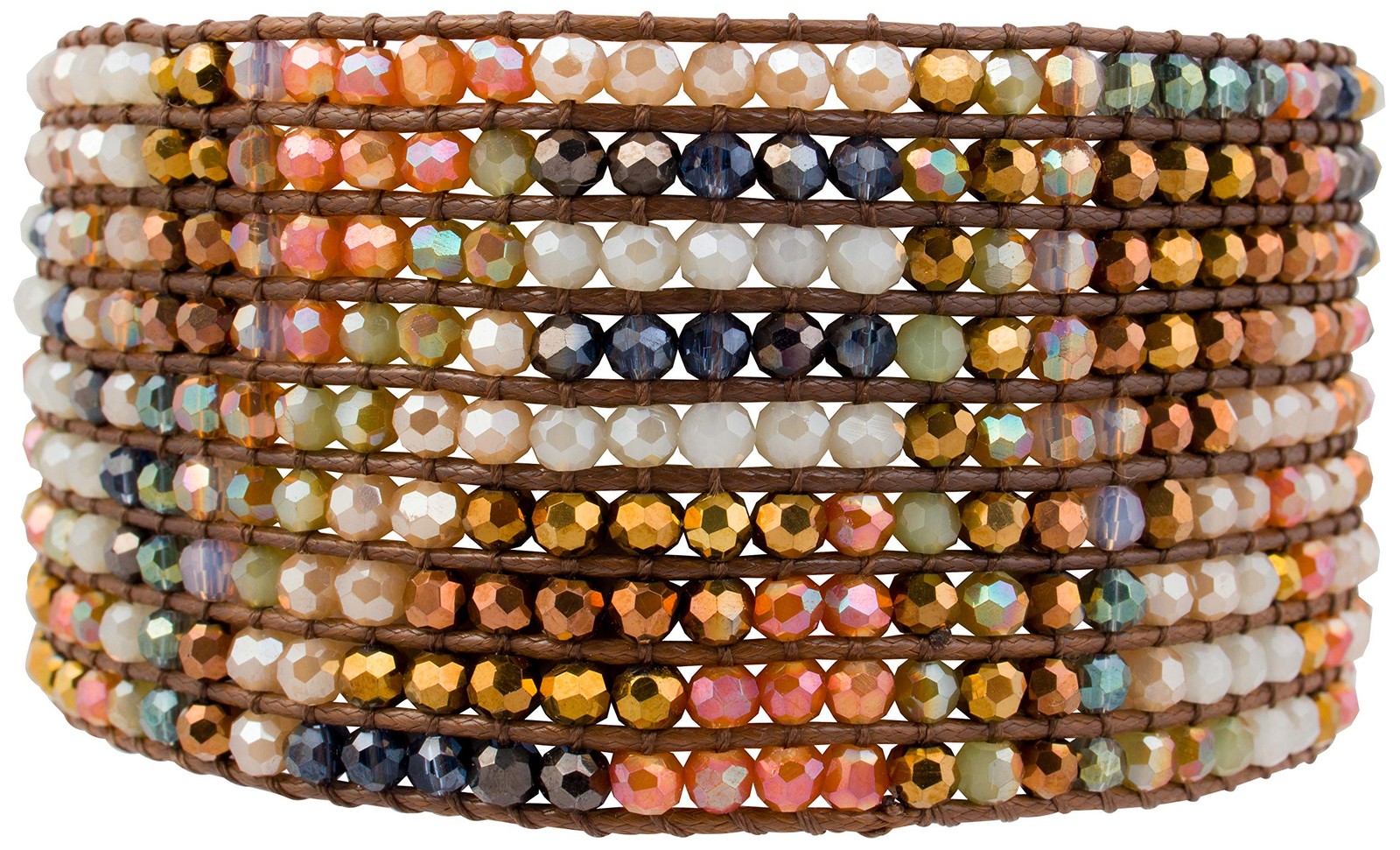Handmade Boho Bracelets For - Colorful Crystal Beaded Bracelets - Easy Adjust... gallery