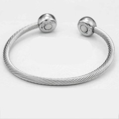 Men’s Stainless-Steel 7″ Adjustable Magnetic,Cuff Cable.Bracelet Unisex*Box