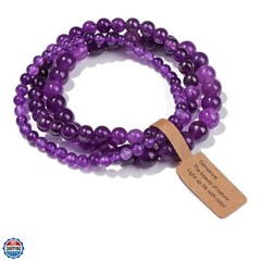 3 PCS Healing Crystal Bracelets for Women 8mm Natural Stone Beaded Stretch Br…
