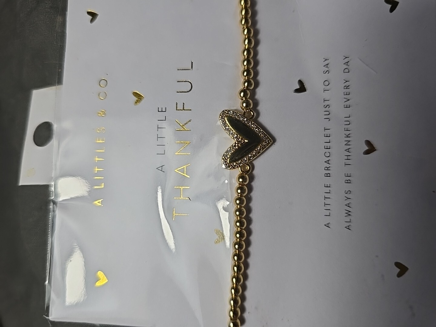 A Little & Co A Little Thankful Gold Tone Plated Bracelet NIP gallery