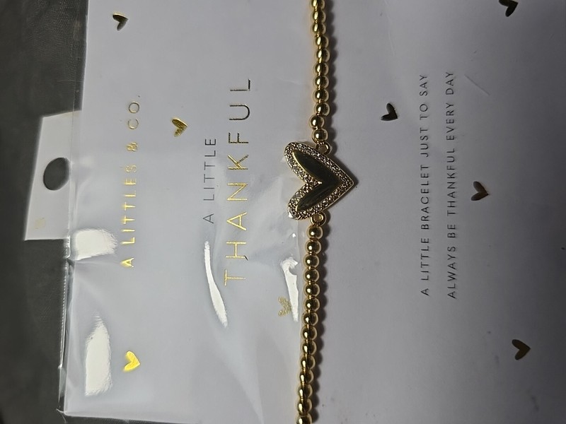 A Little & Co A Little Thankful Gold Tone Plated Bracelet NIP gallery