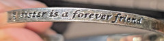 A Sister is a forever Friend 925 sterling silver Bangle Bracelet 7.5″