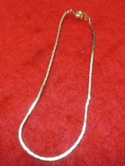 WHOLESALE LOT 36 OF 14KT GOLD PLATED 7 INCH 1MM DIAMOND COBRA CHAIN BRACELETS