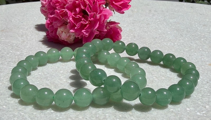 Wholesale Lot 6 Pcs Green Aventurine 8mm 7.5” Crystal Healing Stretch Bracelet gallery