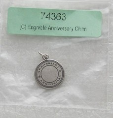 Sterling Silver 925 Anniversary Engravable Silver Charm Love