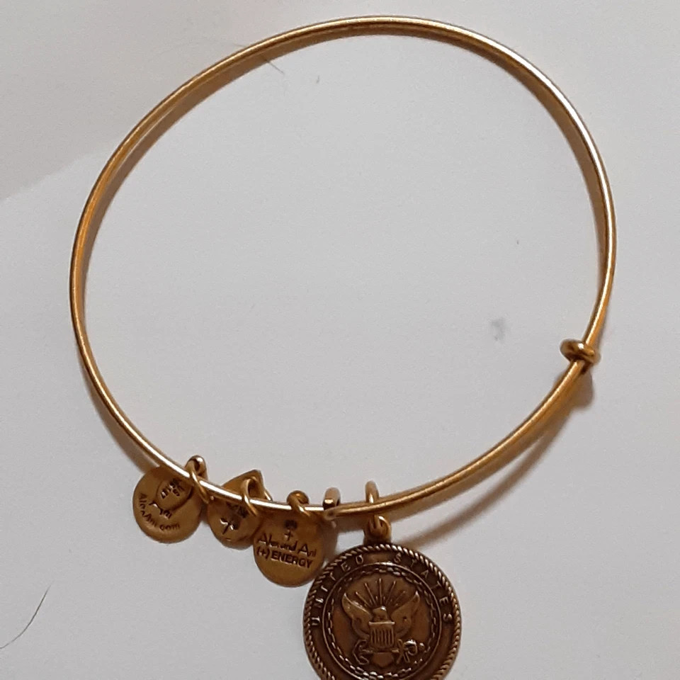 ALEX AND ANI Bracelet United States Navy Bronze Charm Adjustable