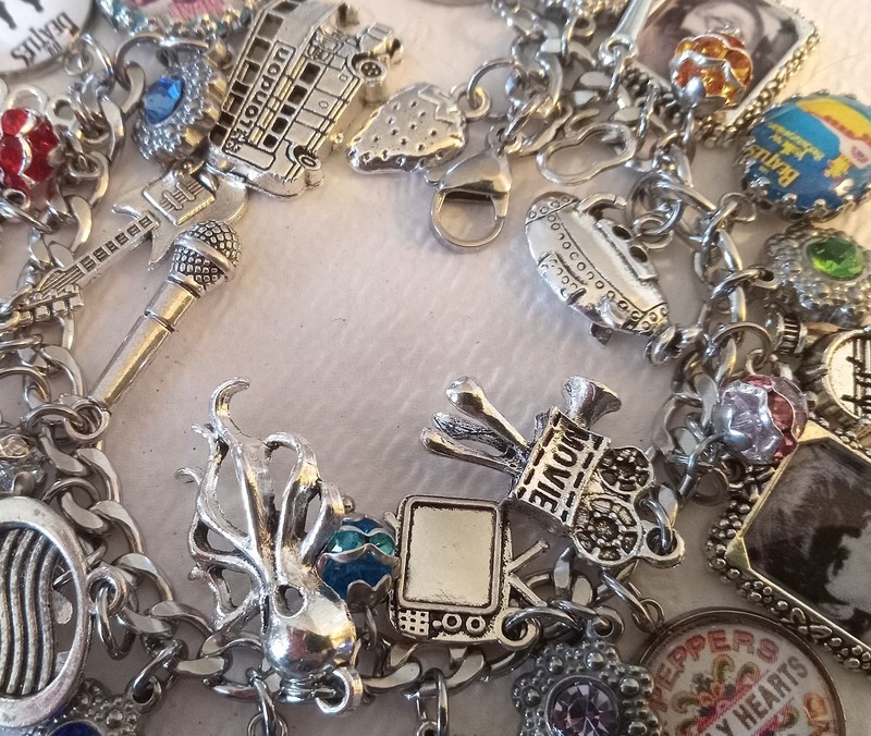 Retro Style The Beatles Inspired Charm Bracelet Hand Crafted Glass Dome gallery