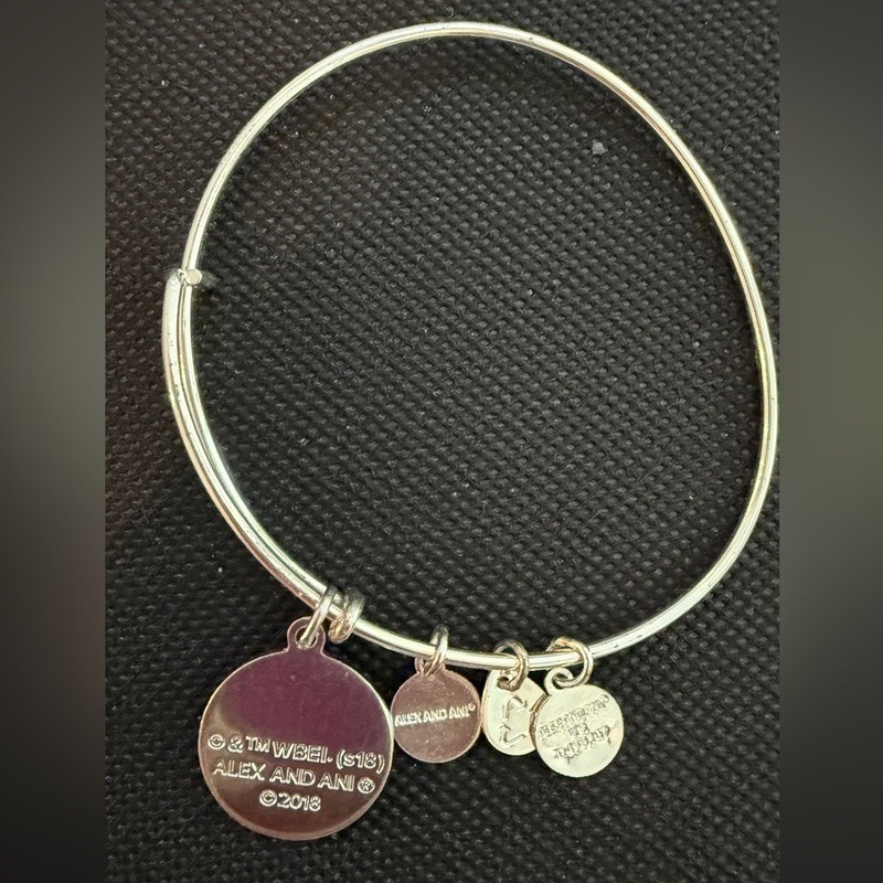Alex and Ani Harry Potter Always Charm Bangle - Shiny Silver Finish NWOT gallery