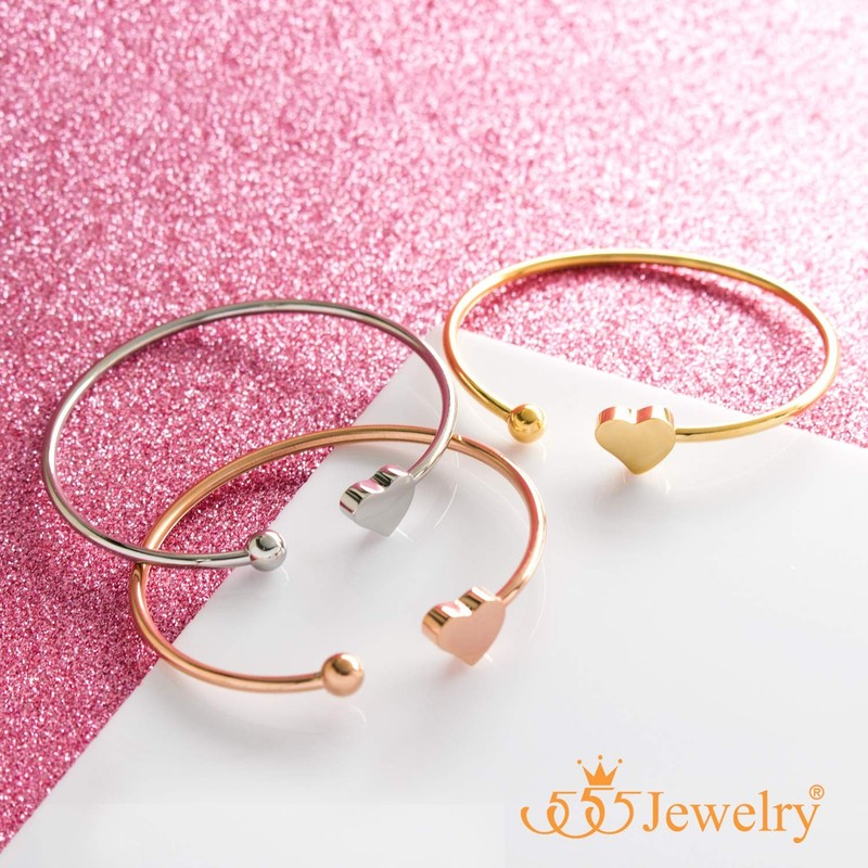 555Jewelry Stainless Steel Womens Ladies Cute Love Tiny Heart Romantic Gift D... gallery