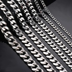 Men’s Stainless Steel Cuban Link Chain Necklace Durable Fashion Jewelry