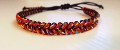 DRAWSTRING MULTI COLOR WOVEN NYLON BRAIDED UNISEX BRACELET NEW *USA*