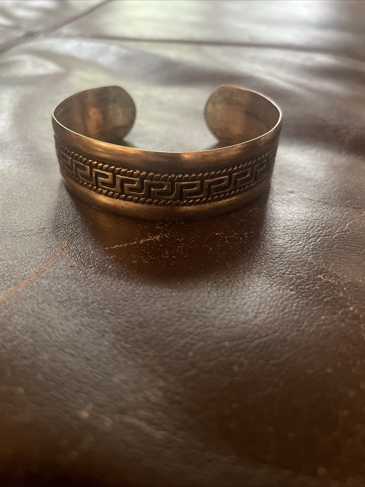 Vintage Silver 800 Cuff Bracelet Greek/south American Looking