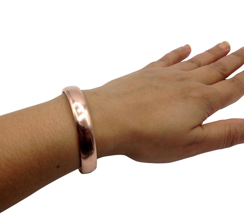 9" Large Hand Forged 100% Pure Copper Bracelet. Solid Copper Arthritis Bracelet. gallery