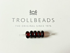 Authentic Trollbeads Golden Thread, Brown Bead