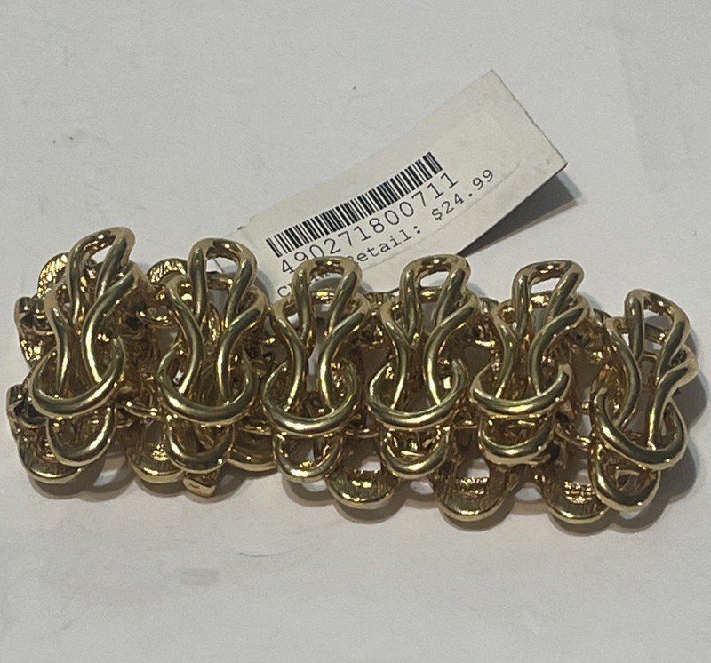 Gold Plated Designer Infinity Link Bracelet New With Tag gallery