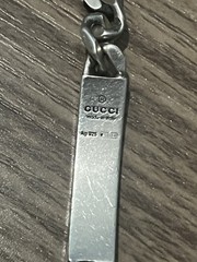This Item Is A Gucci Ghost ID Chain Bracelet Silver 925 17cm Unisex Accessory