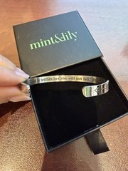 Mint & Lily silver Tone Cuff Bracelet Psalm 46:5 God is within her NIB