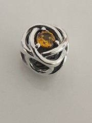 AUTHENTIC PANDORA NOVEMBER HONEY ETERNITY CIRCLE CHARM #790065C04