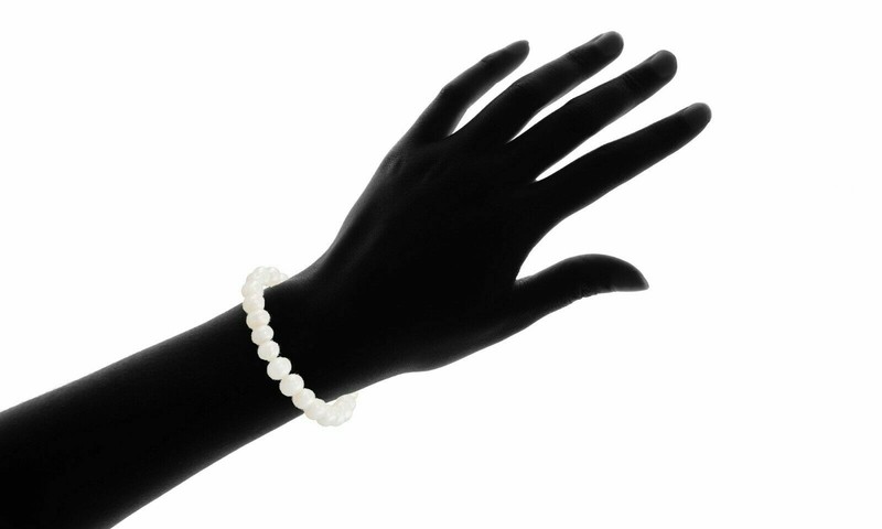 White Genuine Fresh Water pearl Stretch Bracelet for Women gallery