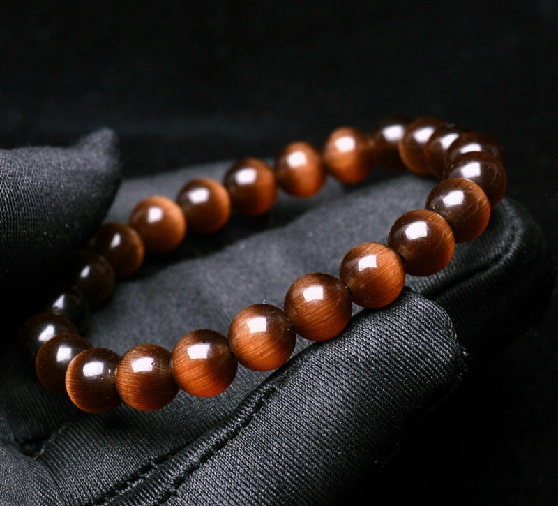 Rutilated Quartz Beaded Bracelet Rose Gold Copper Top Quality Gemstone gallery