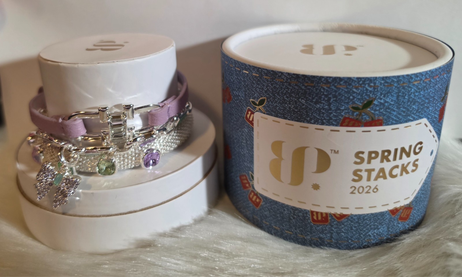 Bomb Party Spring 2026 Stacks “Sweet Serendipity/The Bow” Silver Plating ST96220 gallery