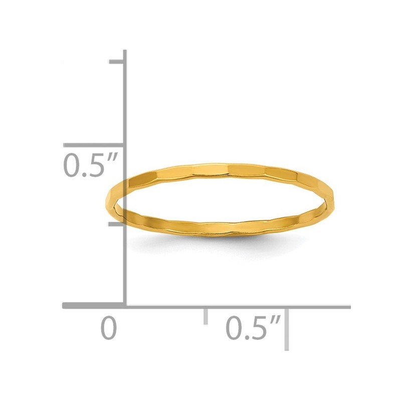 1/20 14K Gold Filled 1.25mm Hammered Stack Band gallery