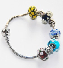 Fashion Coloured Glaze Charm Bracelet, colour as the photo shown, bangle