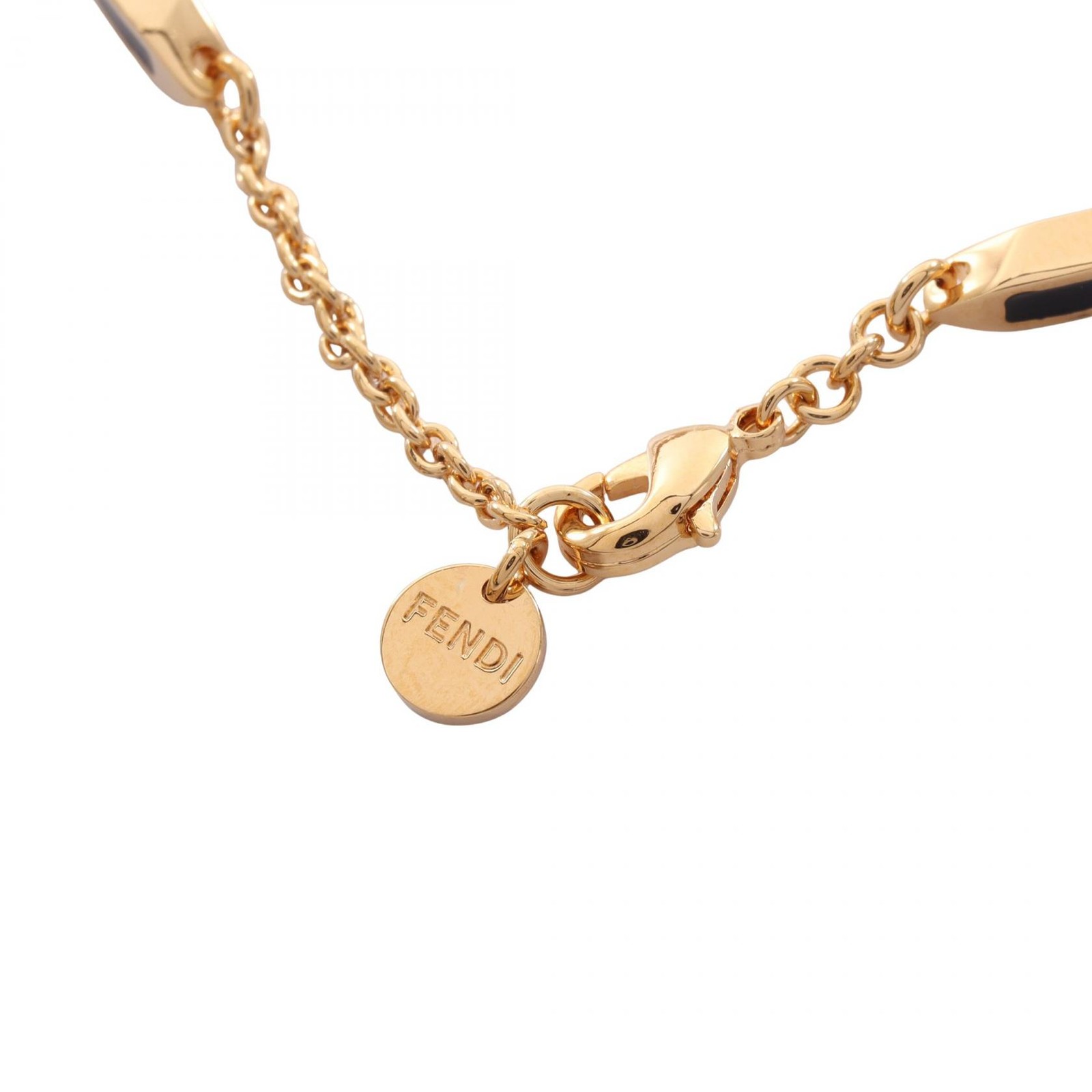 FENDI FOREVER Bracelet Bangle 8AL218TL9F0A1FS Gold Plated Black NEW Women gallery