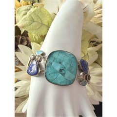 Whitney Kelly 925 Sterling Silver & Stones Toggle Bracelet