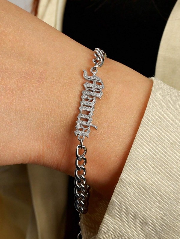 Personalized Name Custom Bracelet Bangle Jewelry Heart Fashion Adjustable Cuff gallery