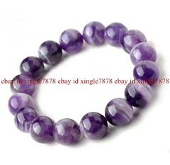 Pretty 6/8/10/12/14mm Dream Amethyst Gemstone Round Beads Stretch Bracelet 7.5”