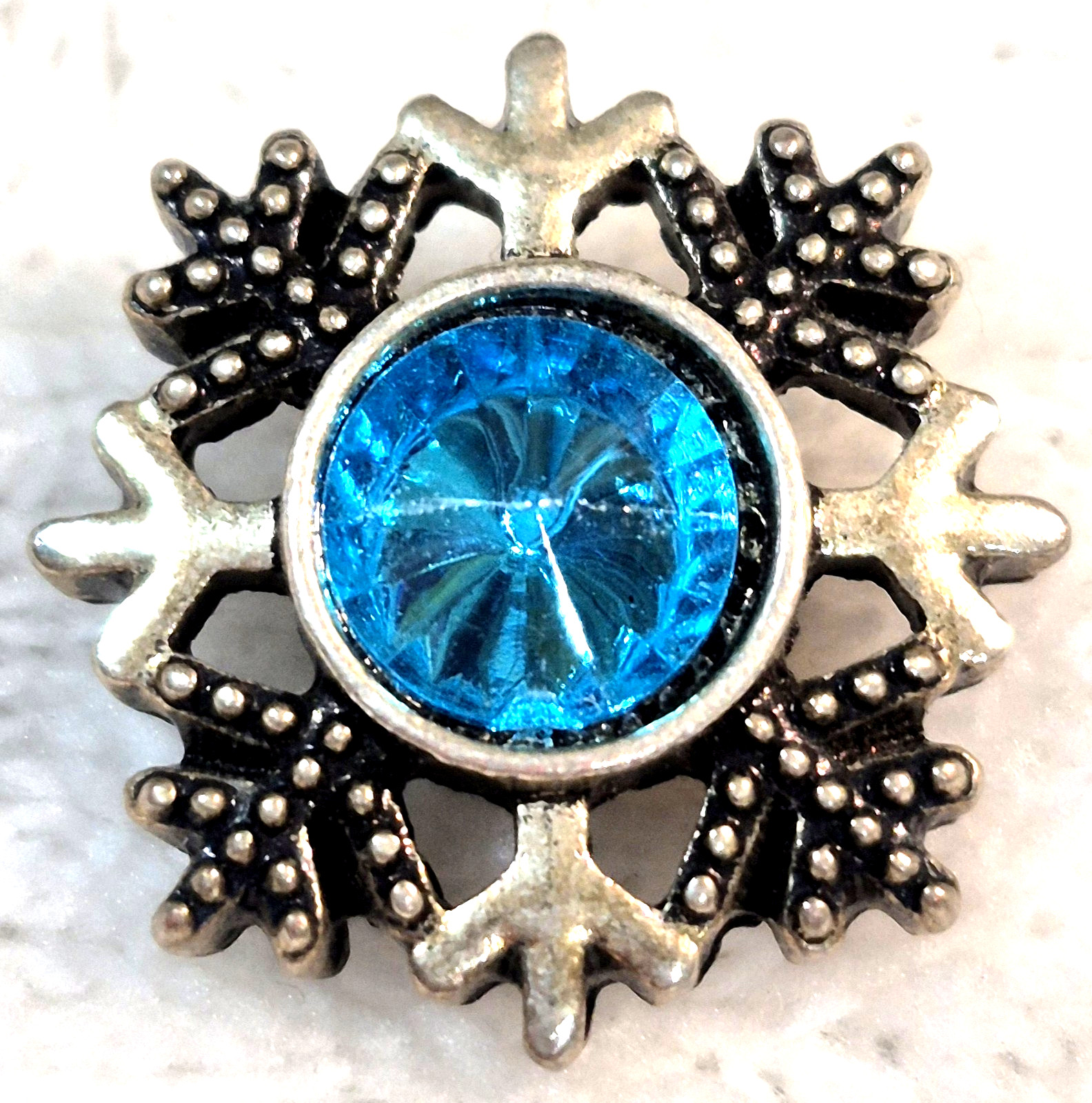 3D BLUE RHINESTONE 18mm/20mm SNAP BUTTON POPPER FOR INTERCHANGEABLE JEWELRY gallery