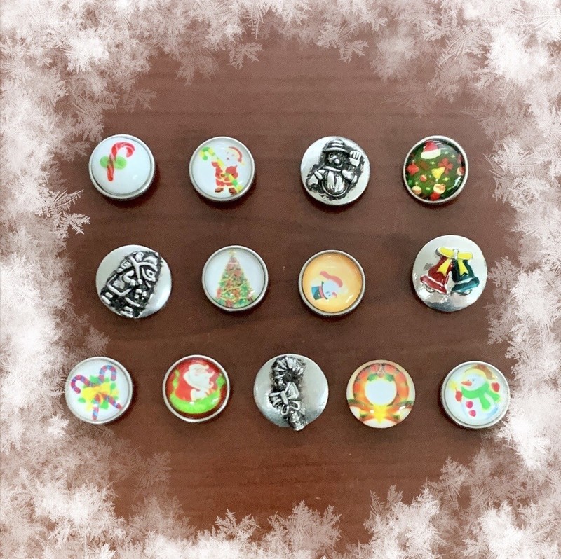 Snap Jewelry Lot 6pc Mix Christmas Holiday fits 18-20mm Ginger Style Charms New gallery
