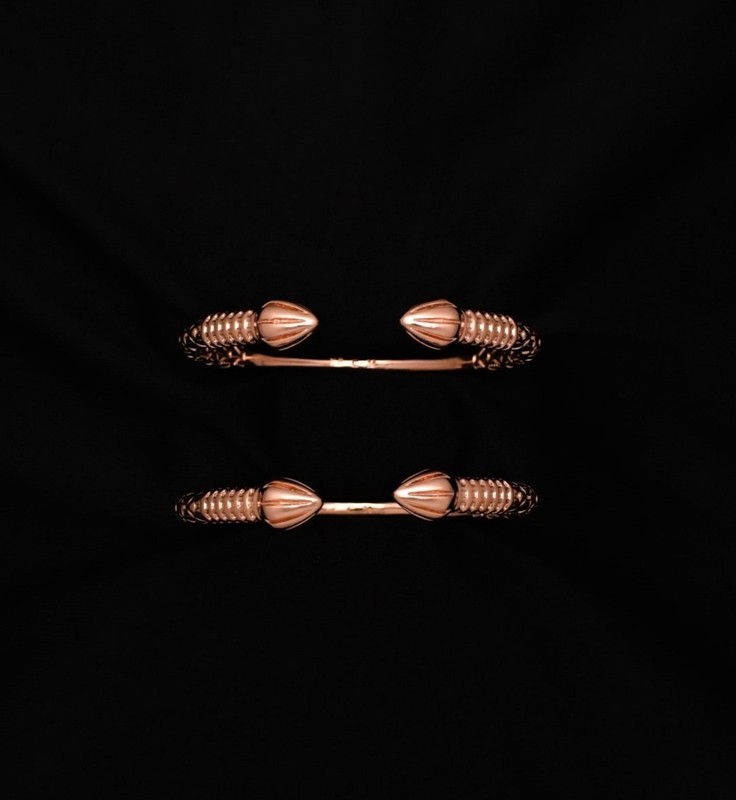 18kt Rose Gold Filled Acorn End West Indian Bangles for Women gallery
