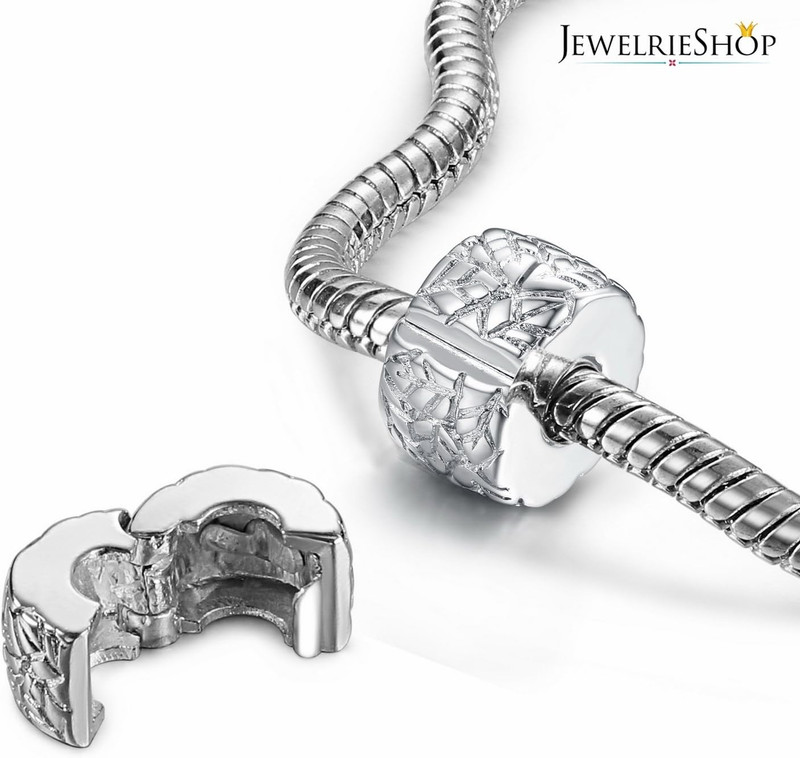 Authentic 2Pc Clip Lock Spacer Stopper Charm Bead Suits Pandora Bracelet NEW USA gallery