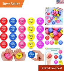 Colorful 1.57″ Jesus Loves You Stress Balls – Perfect Party Favors and Awards