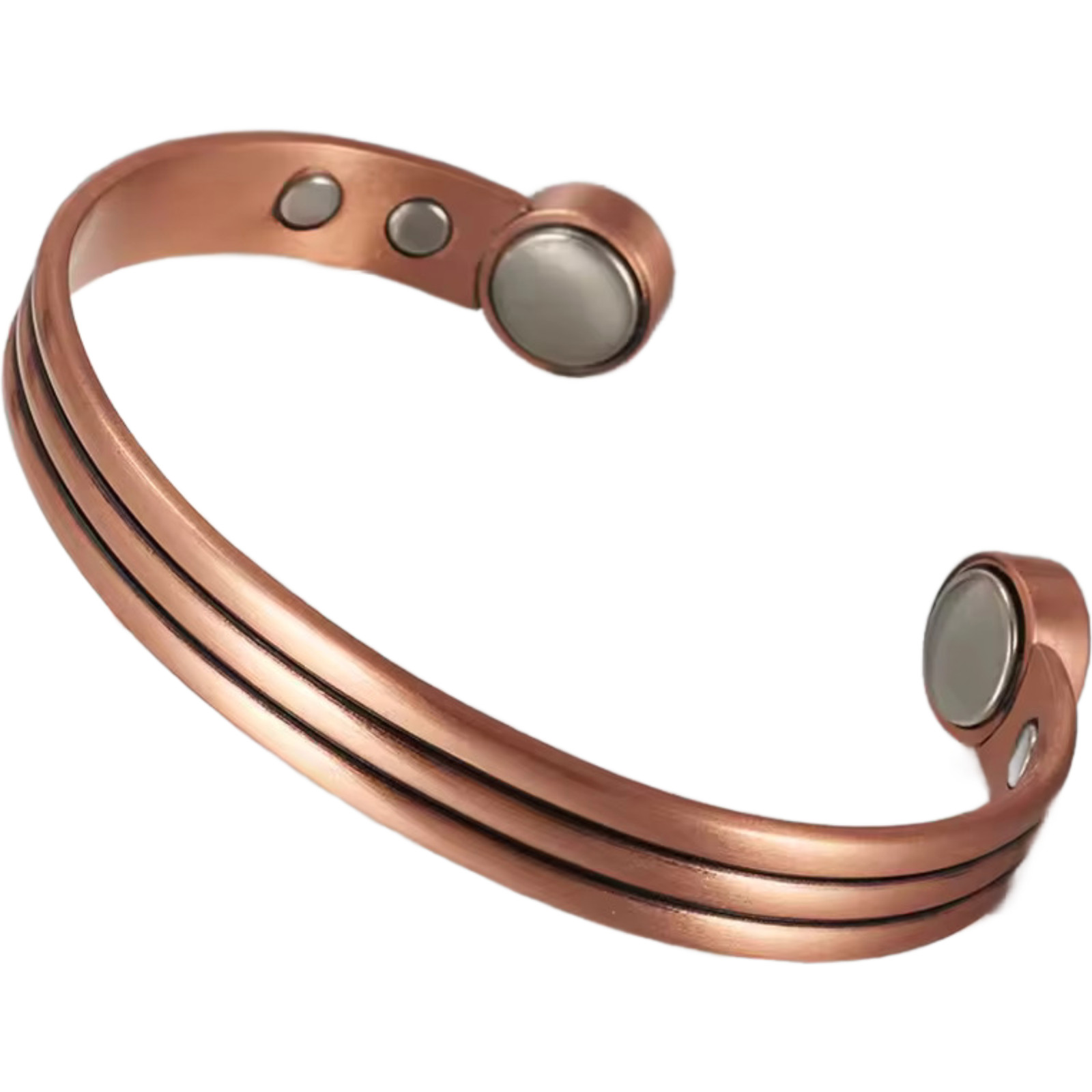 Vintage Pure Copper Magnetic Healing Bracelet, Adjustable Cuff Style gallery