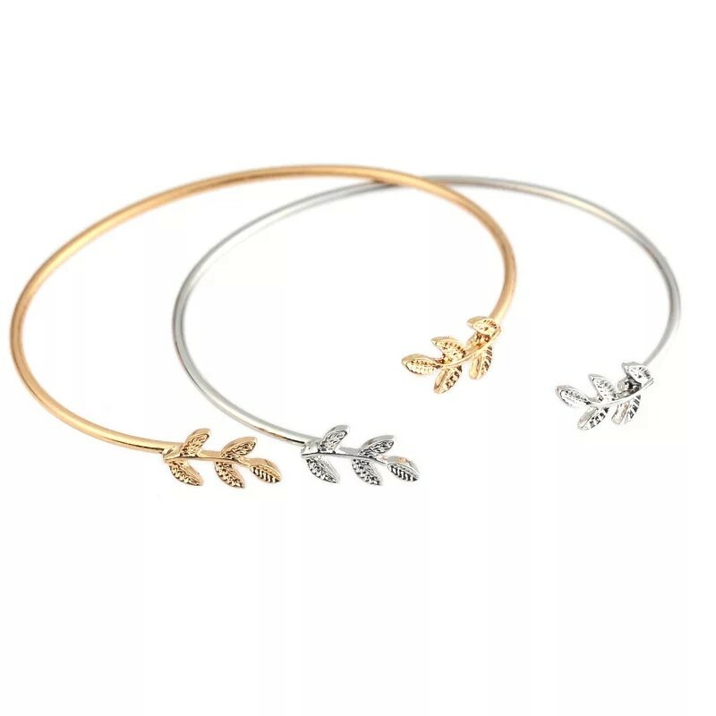 New Leaf Bracelets & Bangles Fashion Open Bangle Women Cuff Bracelet Pulseiras gallery