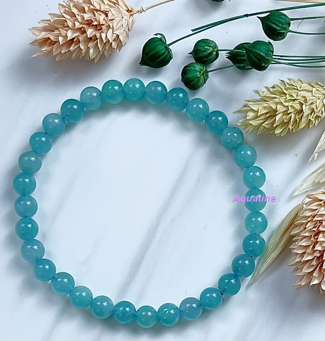 Amazonite 6mm Natural Crystal Bead Stretch Bracelet CUSTOM SIZING gallery