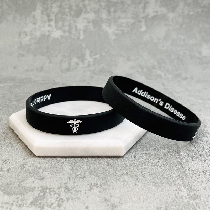 Addison's Disease Medical Bracelet Hidden Message Wristband Alert Adrenal UK gallery