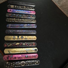 48 NEW YEAR’s Slap Bracelets Wristbands 12 Designs 4 Of Each Designs