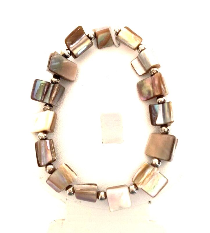Women's Stretch Elastic Bracelet Multicolor Beiges Natural Shell gallery