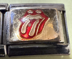 (8) – 9mm Italian Charm – by Italia Collection – Rolling Stones Tongue