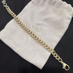 Kendra Scott Gold Tone Curb Link Chain Bracelet Lobster Clasp