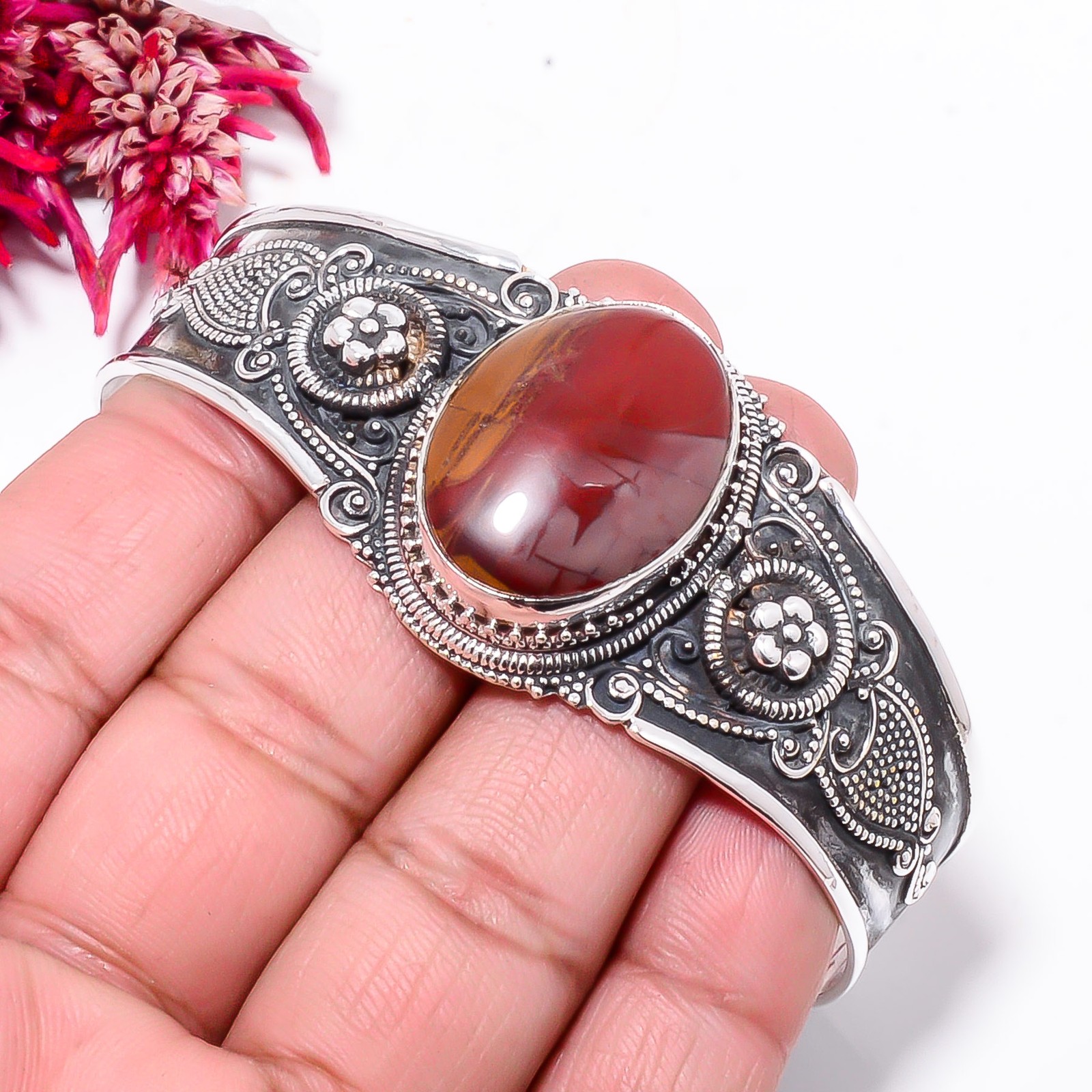 Noreena Jasper - Australia 925 Sterling Silver Bali Cuff|C96845842 gallery