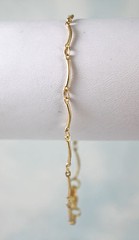 Dainty 1 mm Curved Link Chain Satin Hamilton GP Bracelet Choose from Two Lengths