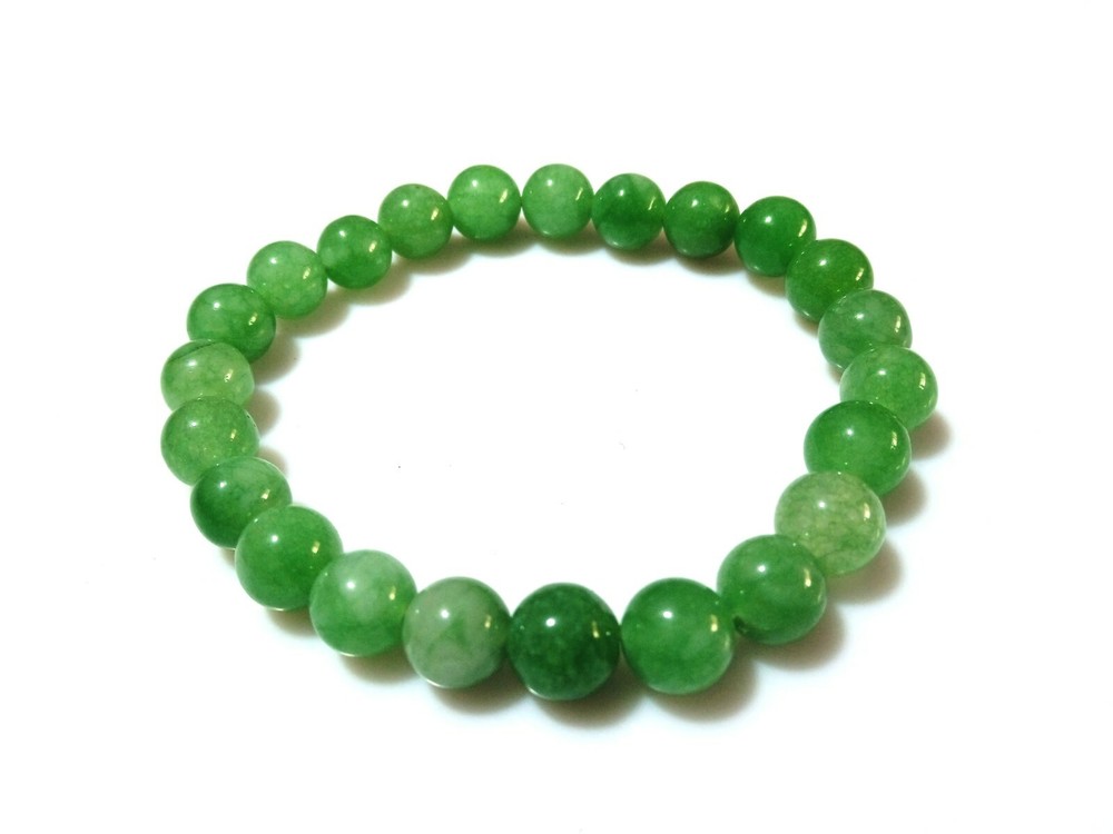 CHRYSOPRASE CHALCEDONY ROUND 8MM SMOOTH LOOSE GEMSTONE BEADS 7"INCH 1 BRACELET