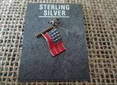 Sterling Silver USA United States of America Flag Patriotic July 4th Charm New
